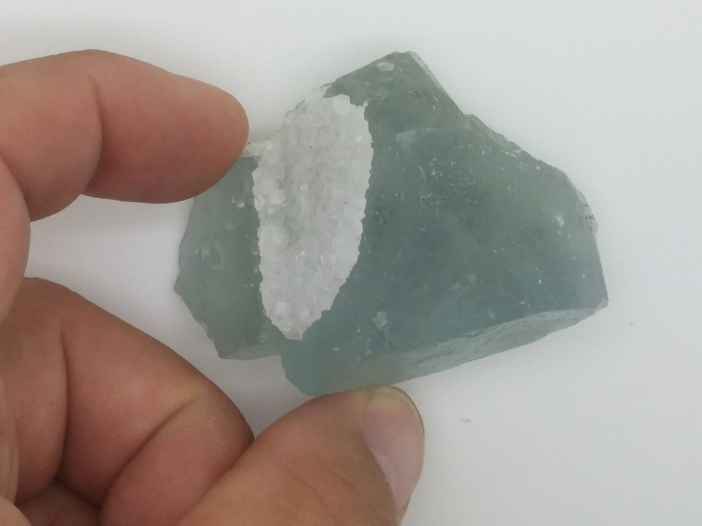 Fluorite Calcite Pyrite – Unusual Color and Unique Specimen – 83gr