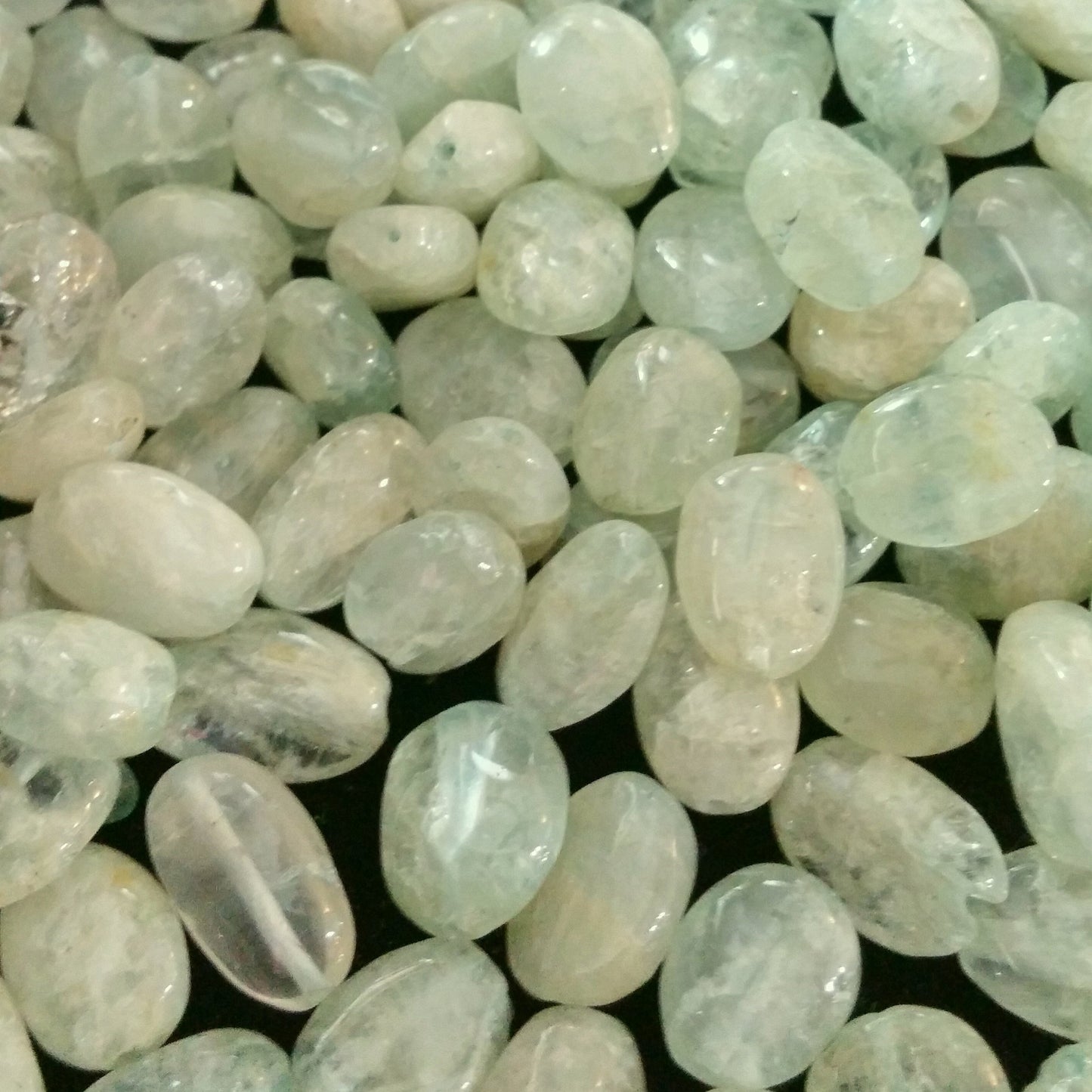 Aquamarine Oval Shape Beads – Package of 50