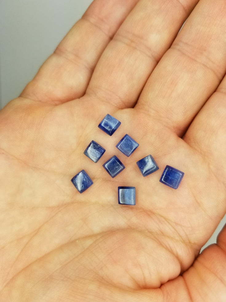 Blue Kyanite 6mm Square Cabochon