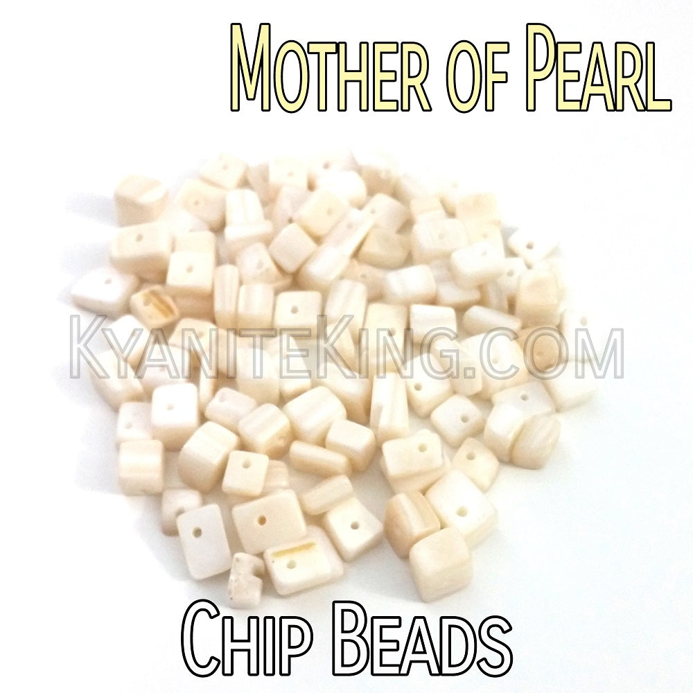 Mother of Pearl Chip Shaped Beads – Half Strand Bag
