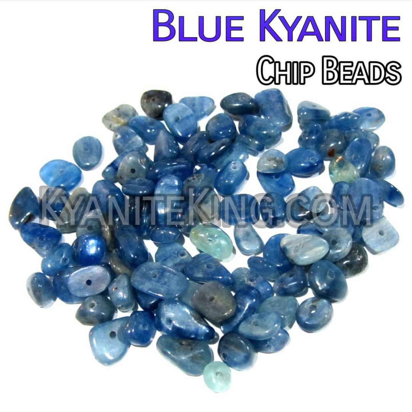 Blue Kyanite Chip Shaped Beads – Pack of 100