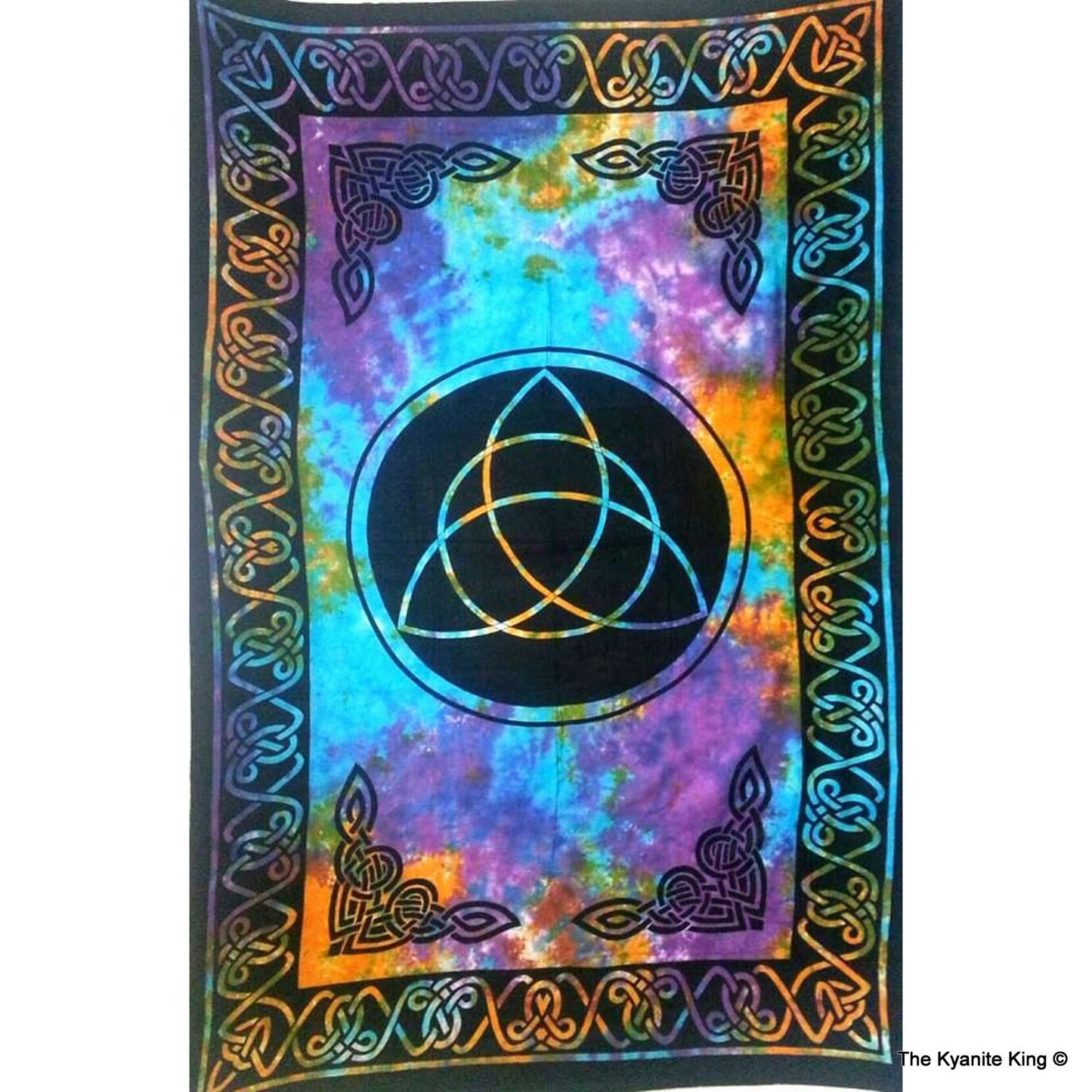 Tie Dye Celtic Trinity Knot Tapestry Medium