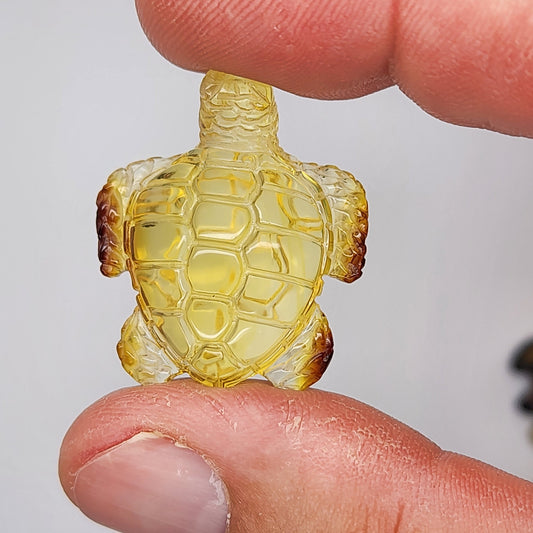 Sea Turtle Amber Carving #2