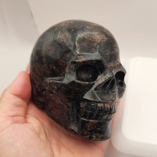 Umberto the Arfvedsonite Skull - Large Hand-Carved Collector Crystal Skull