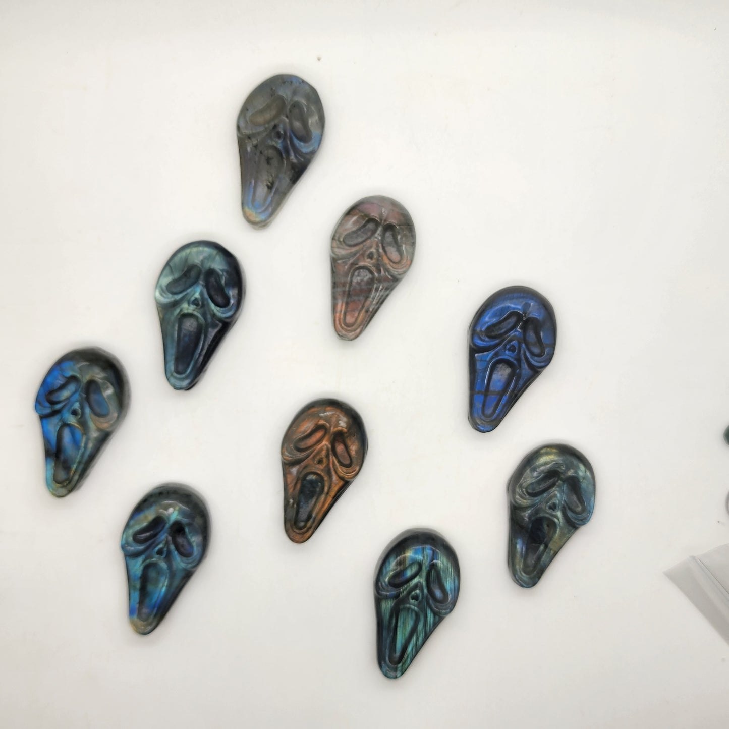 Labradorite Phantom Mask Carving Cabochon
