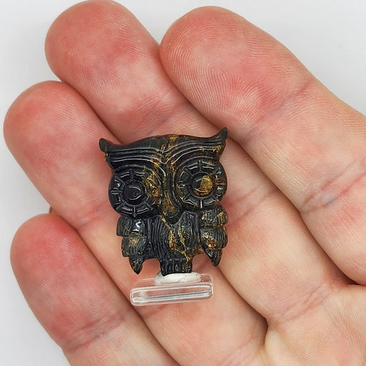 Amber Carved Owl #2