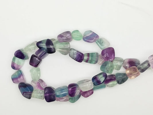 Purple fluorite crystal beads