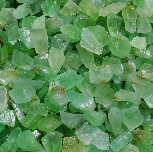 Emerald green calcite specimen