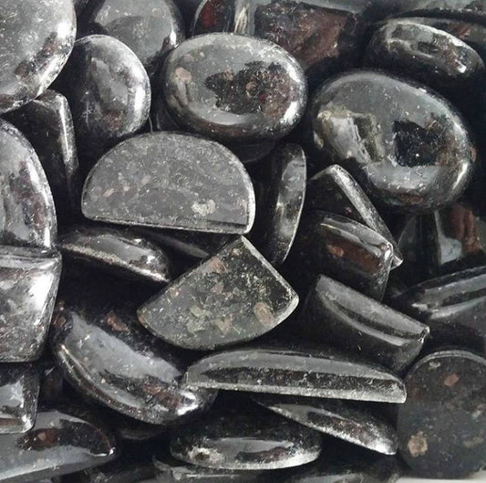 Black Galaxy Cabochon - Bronzite-Flecked Gabbro 2 Pc
