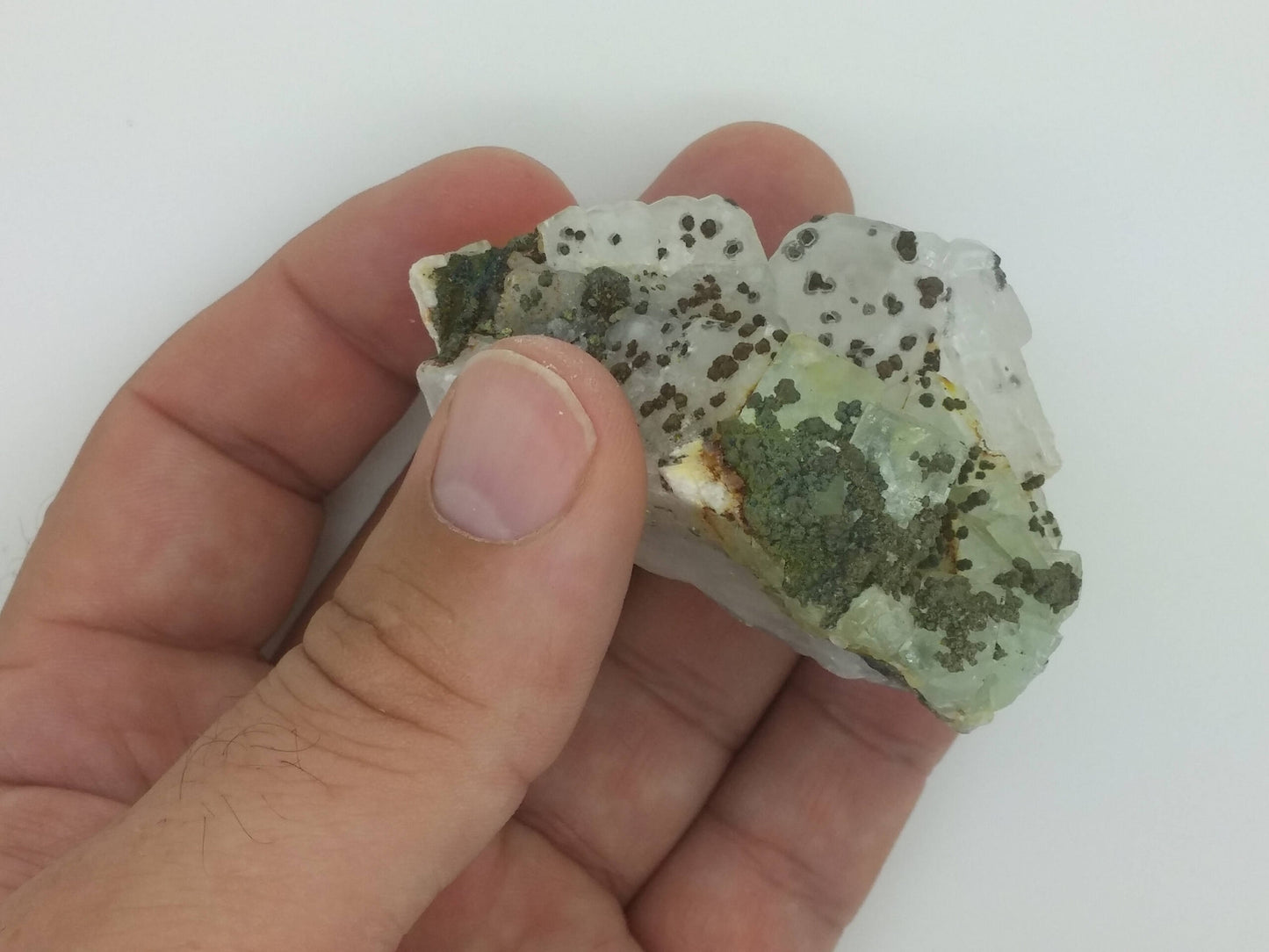 Fluorite Calcite Pyrite – Unusual and Unique Specimen – 125gr