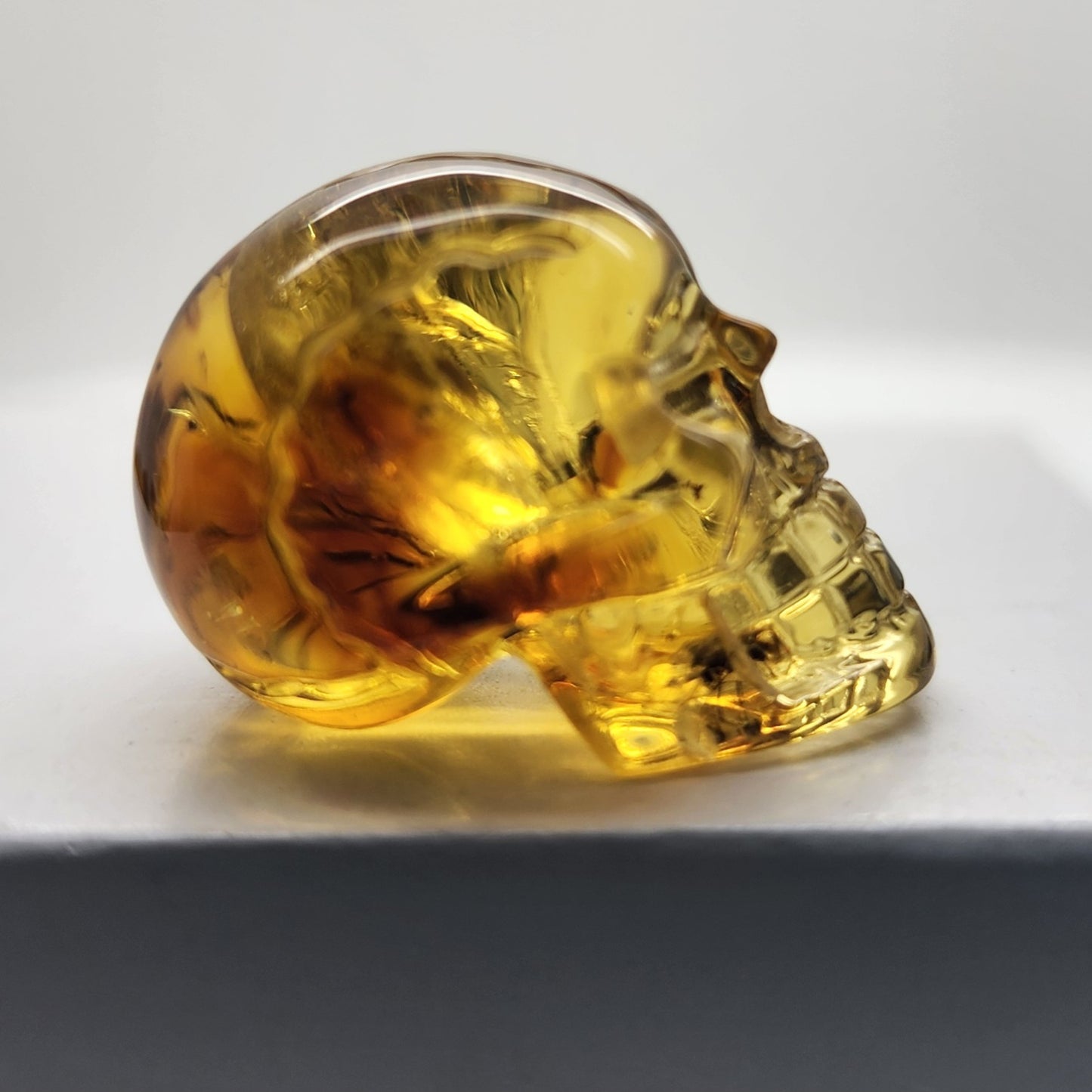 Carved Amber Skull