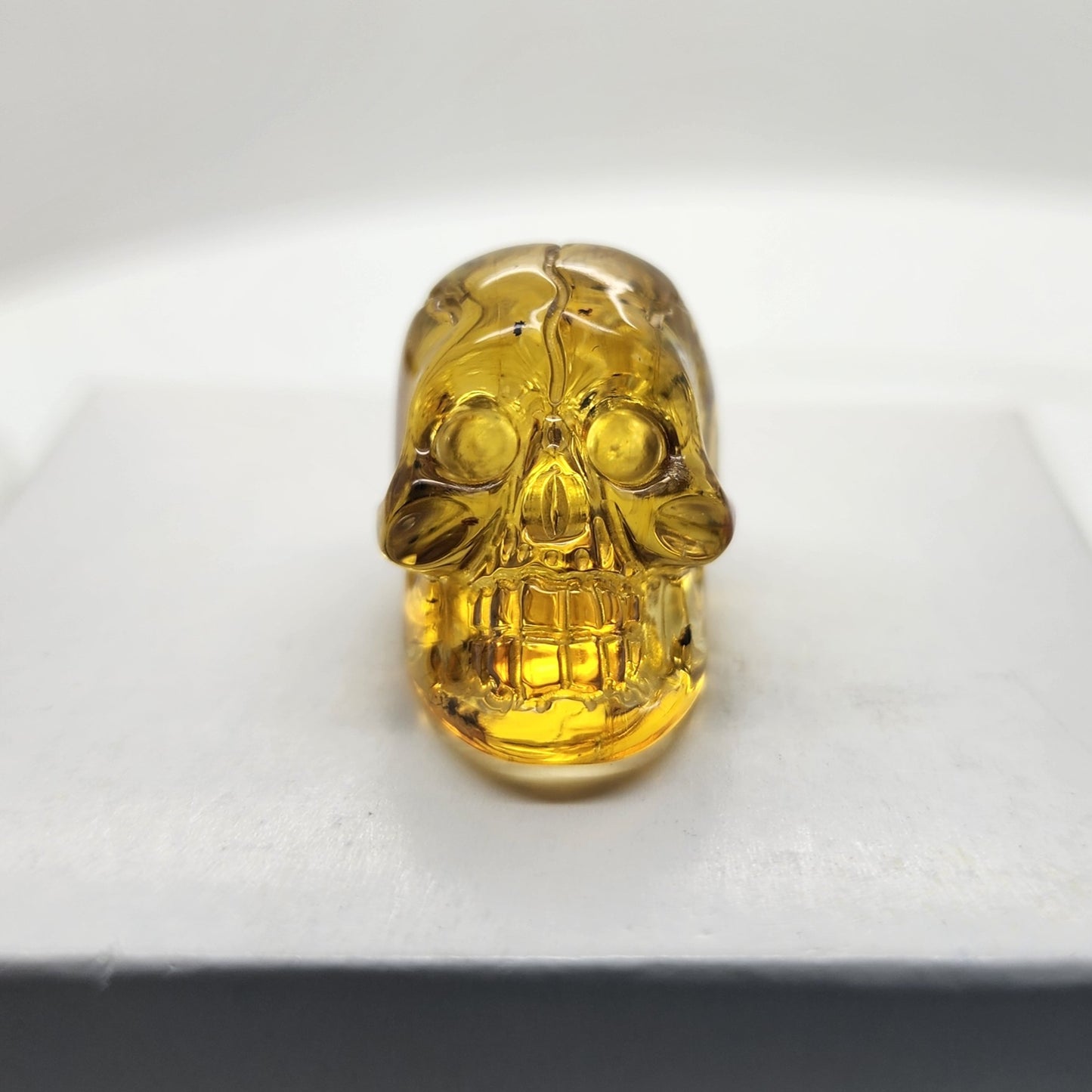 Carved Amber Skull
