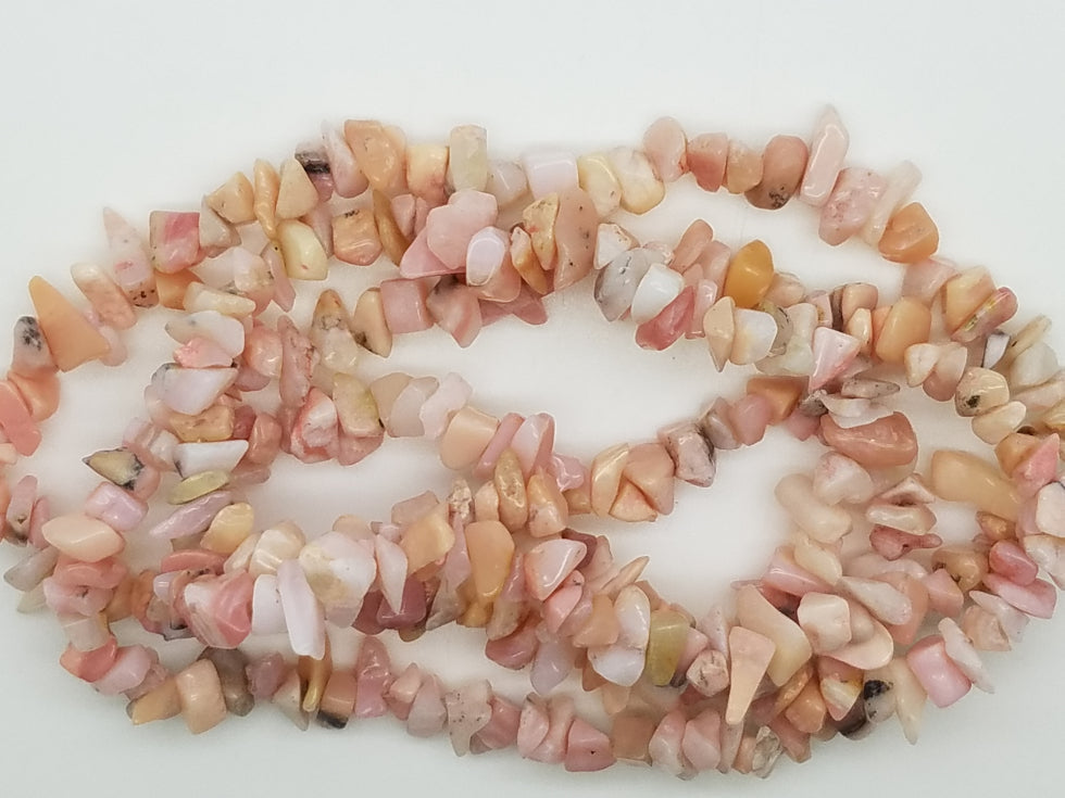 Peruvian Pink Opal Chip Beads – Package of 100