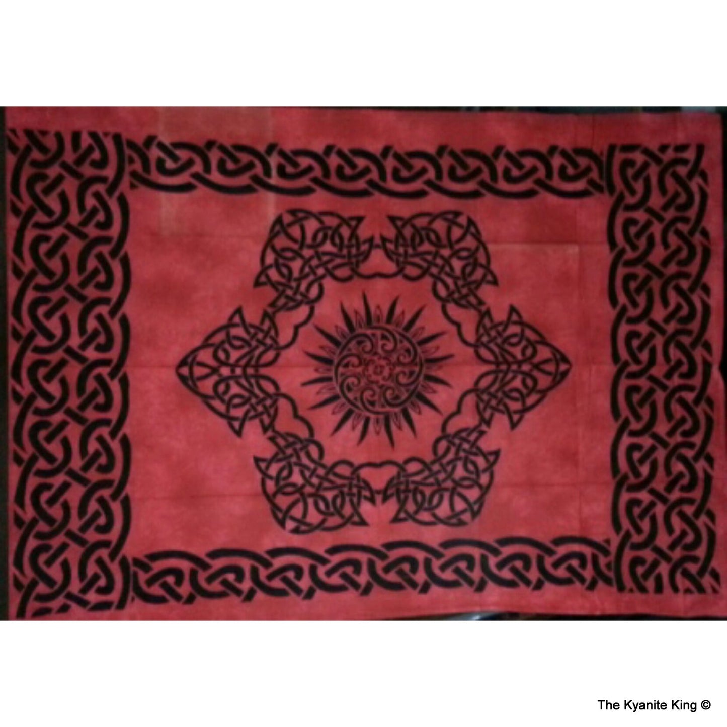 Celtic Knot Sun Tapestry -Red