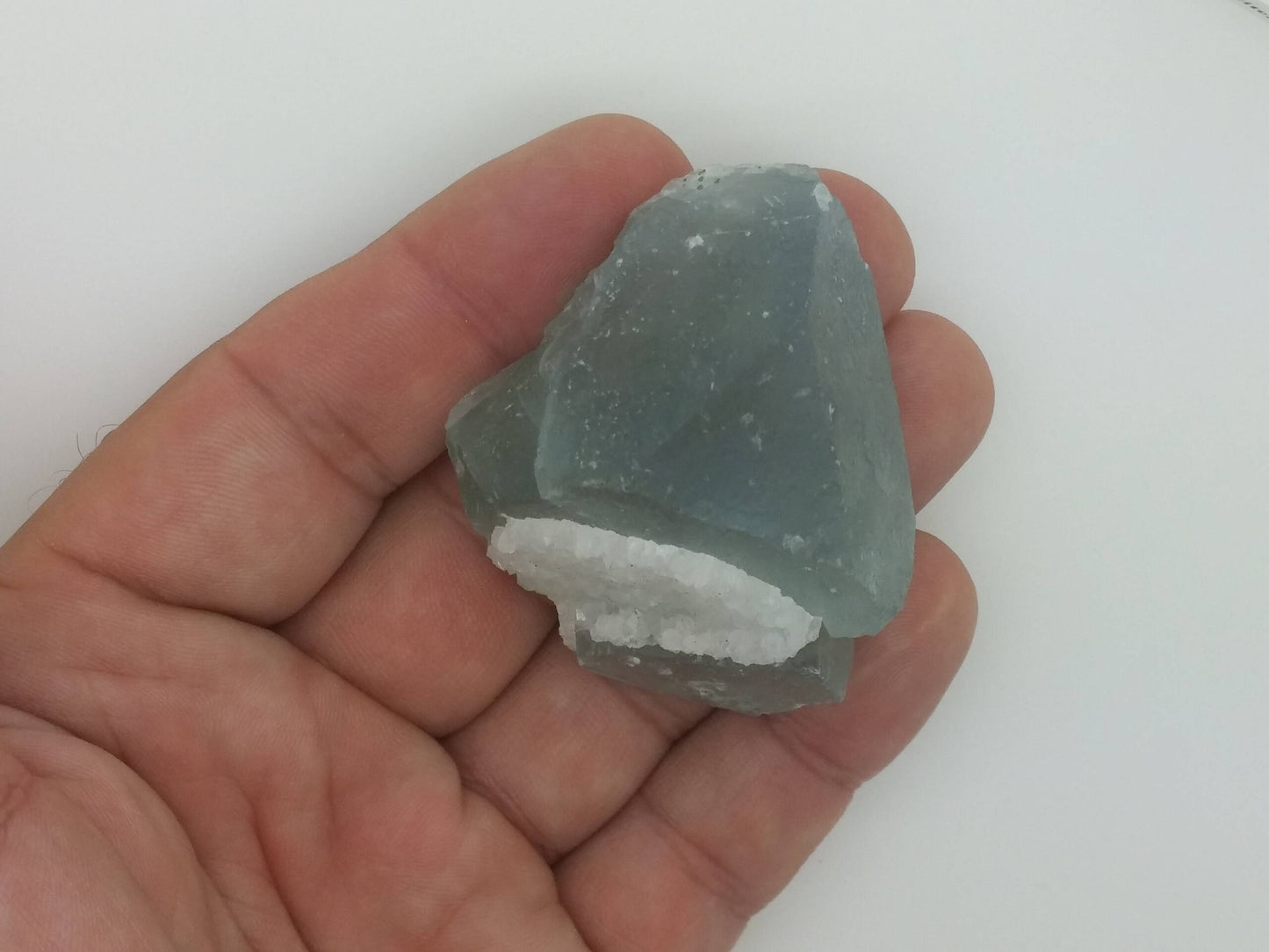 Fluorite Calcite Pyrite – Unusual Color and Unique Specimen – 83gr