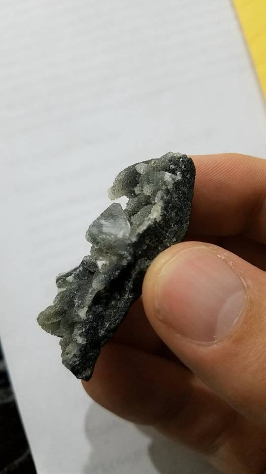 Druzy Chalcedony and Apophyllite Pyramid Specimen