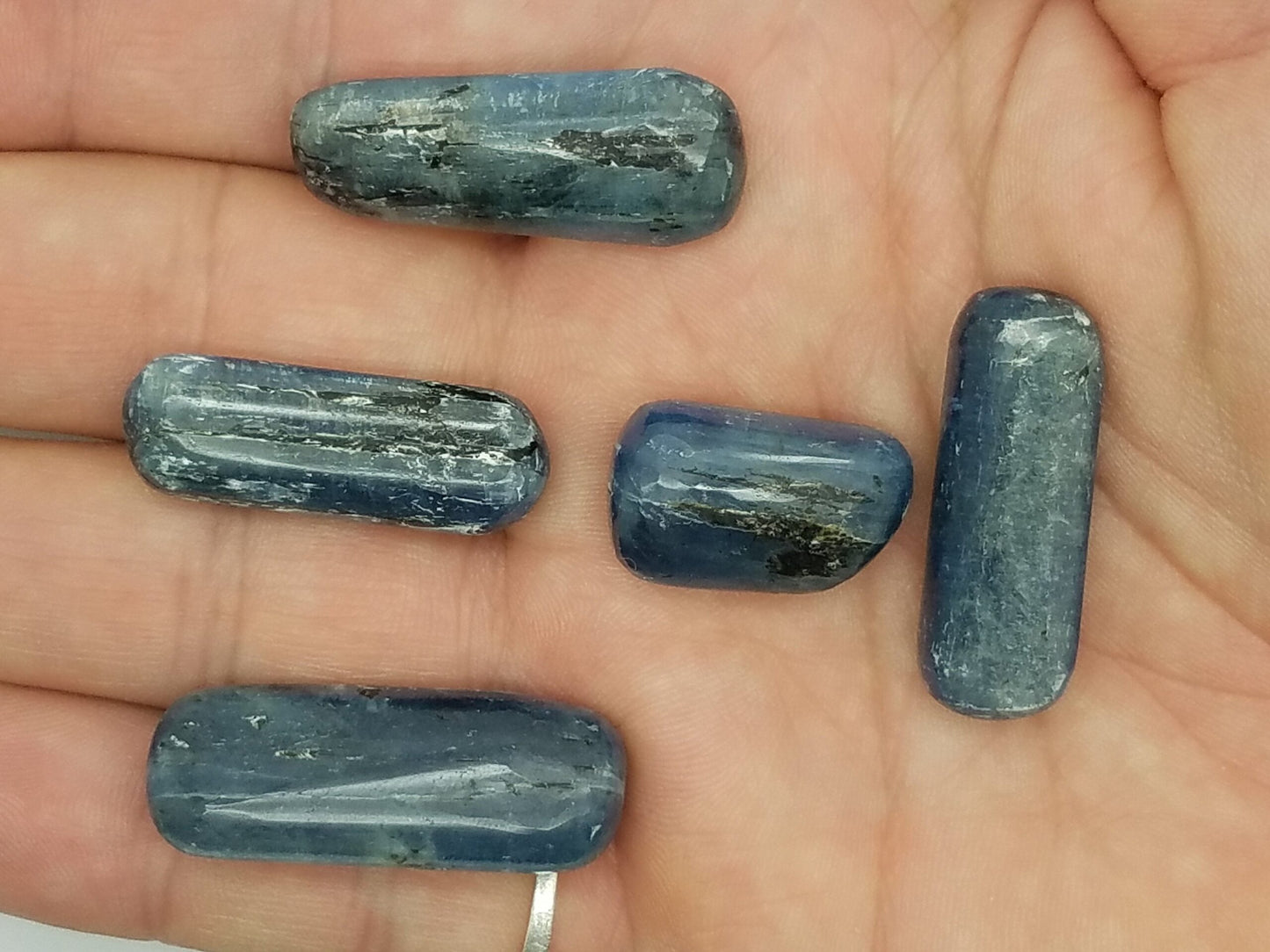 Blue Kyanite Tumbled stones – 5 pc randomly selected
