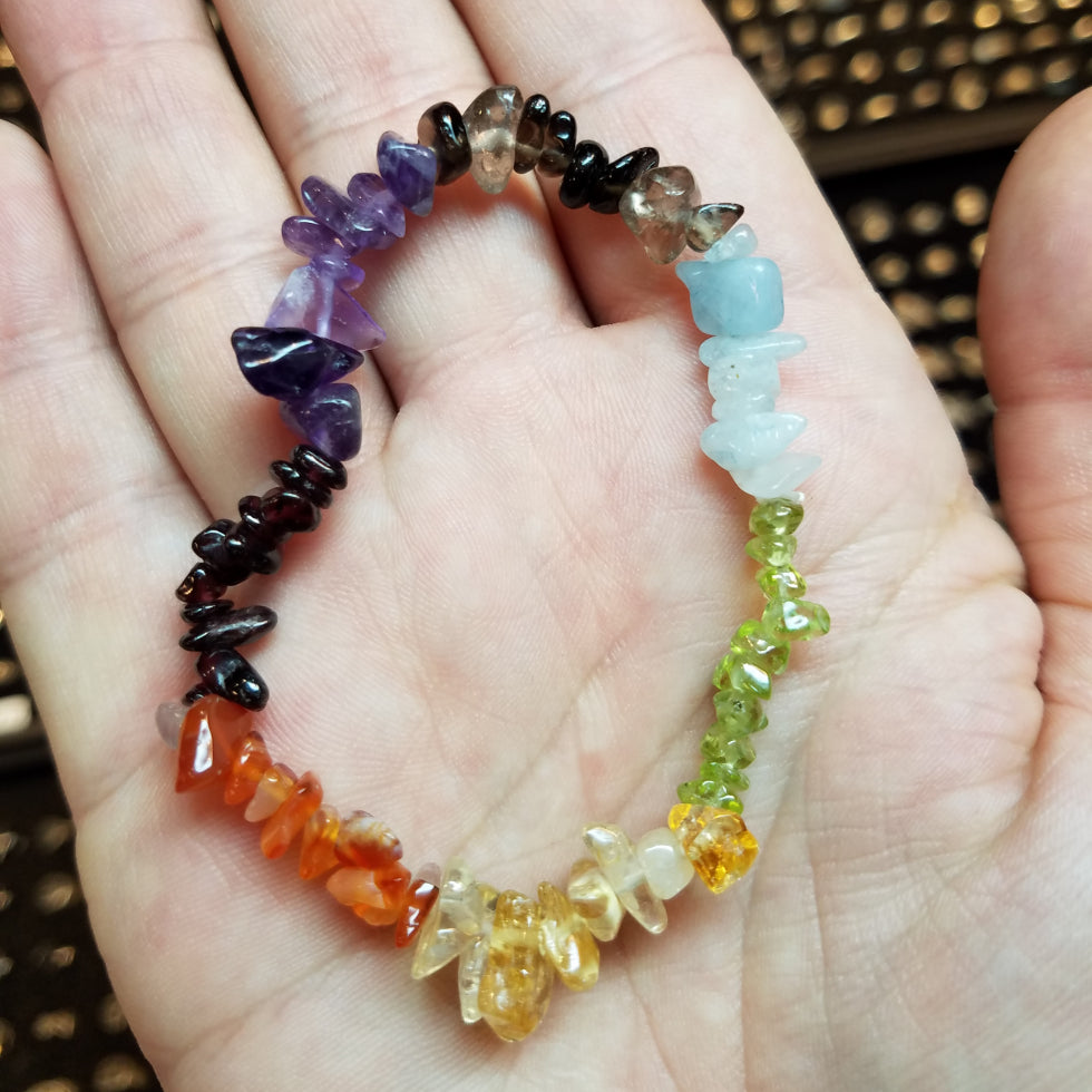 Rainbow Chip Beaded Bracelet