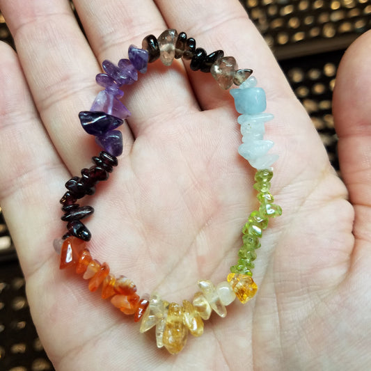 Rainbow Chip Beaded Bracelet