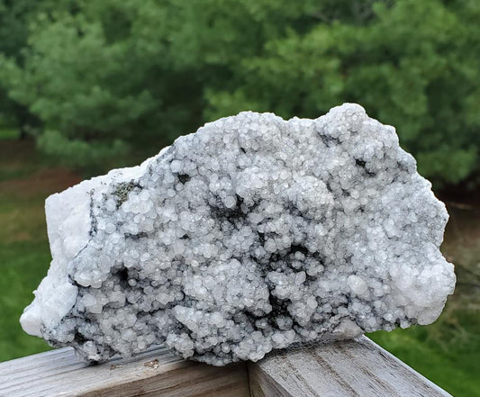 Large White Calcite with Pyrite and Fluorite Cluster