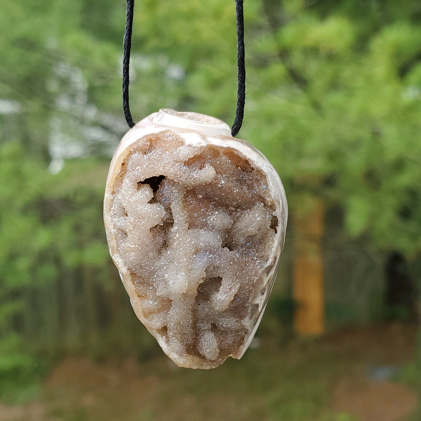 Spiralite Aura Fossil Pendant Large