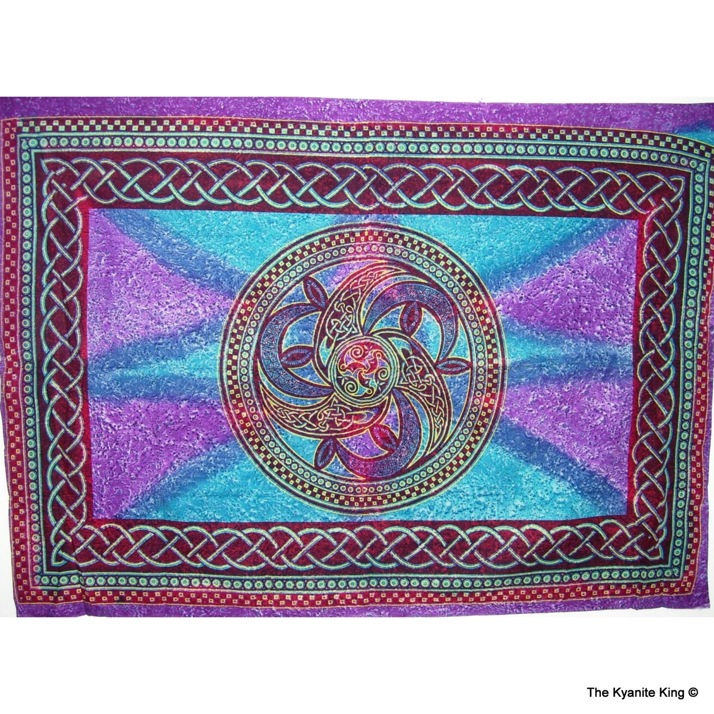 Purple and Blue Celtic Spiral Tapestry Medium Size 58x82