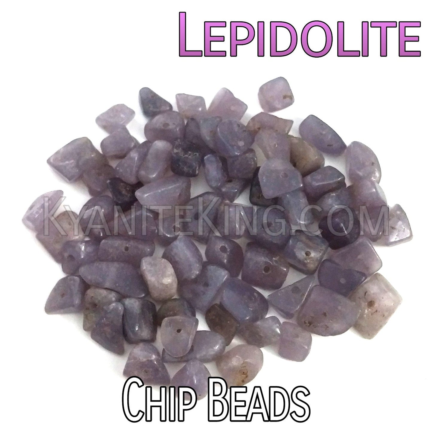 Lepidolite Chip Beads – Package of 100