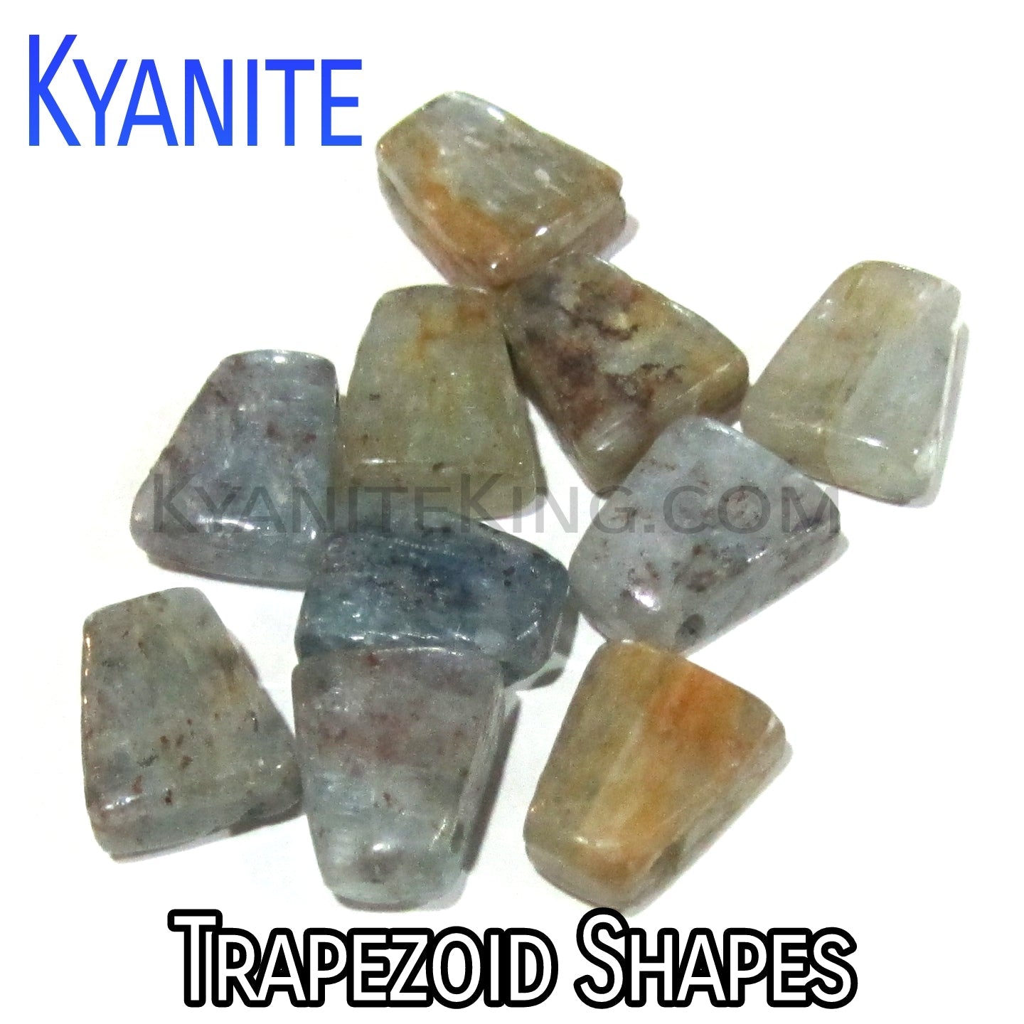 Trapezoid Seafoam Kyanite Beads – Bag of 10 Beads – 12x10mm