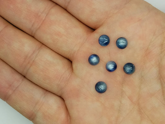Blue Kyanite 6mm Round Cabochon