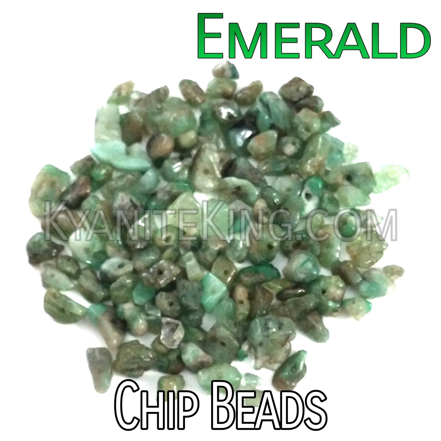 Emerald Chip Beads – Package of 100