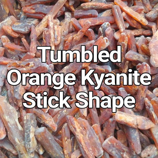 Orange Kyanite Tumbled Stick Shape – Mini-Small Size – 4oz