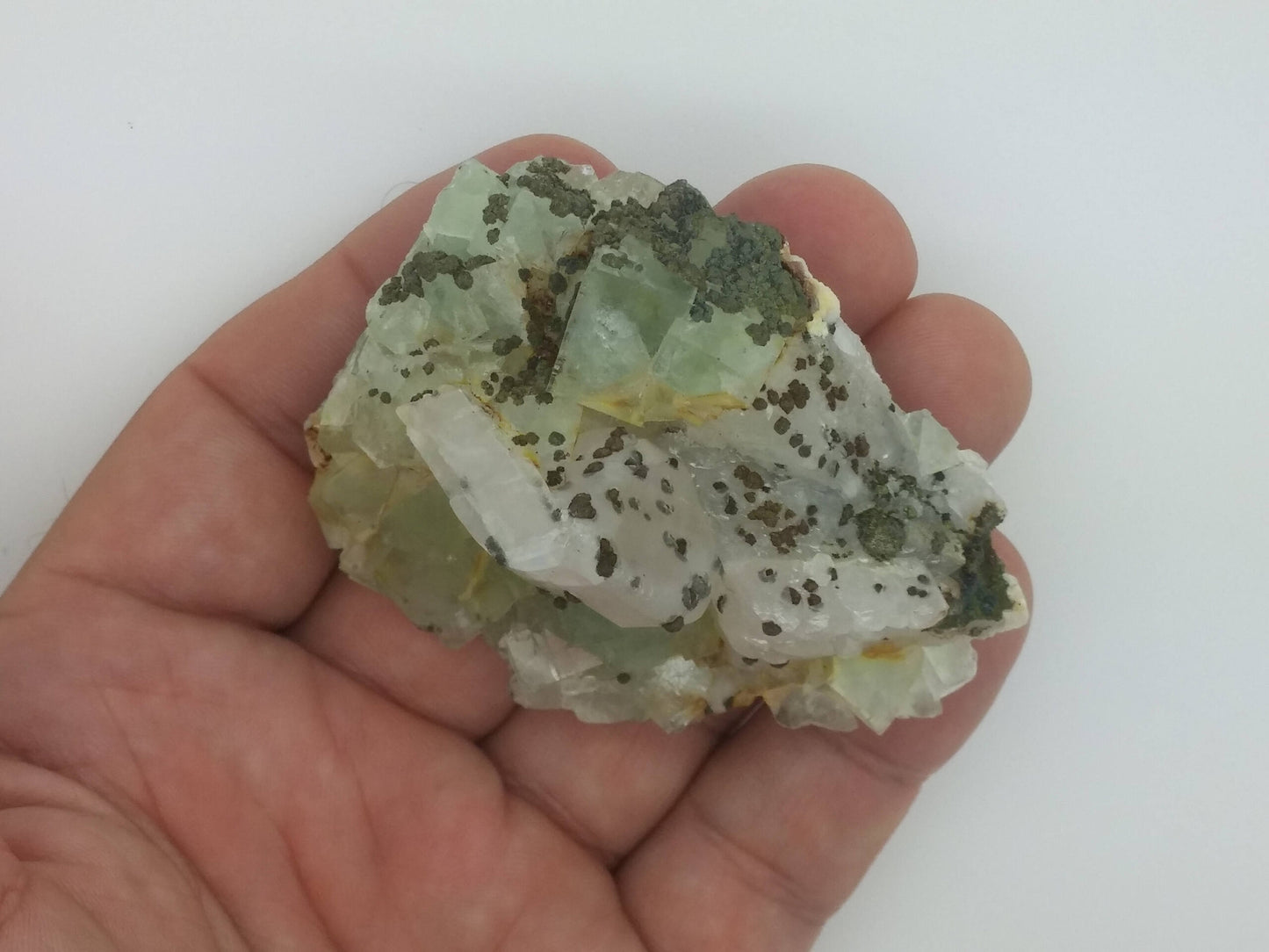 Fluorite Calcite Pyrite – Unusual and Unique Specimen – 125gr