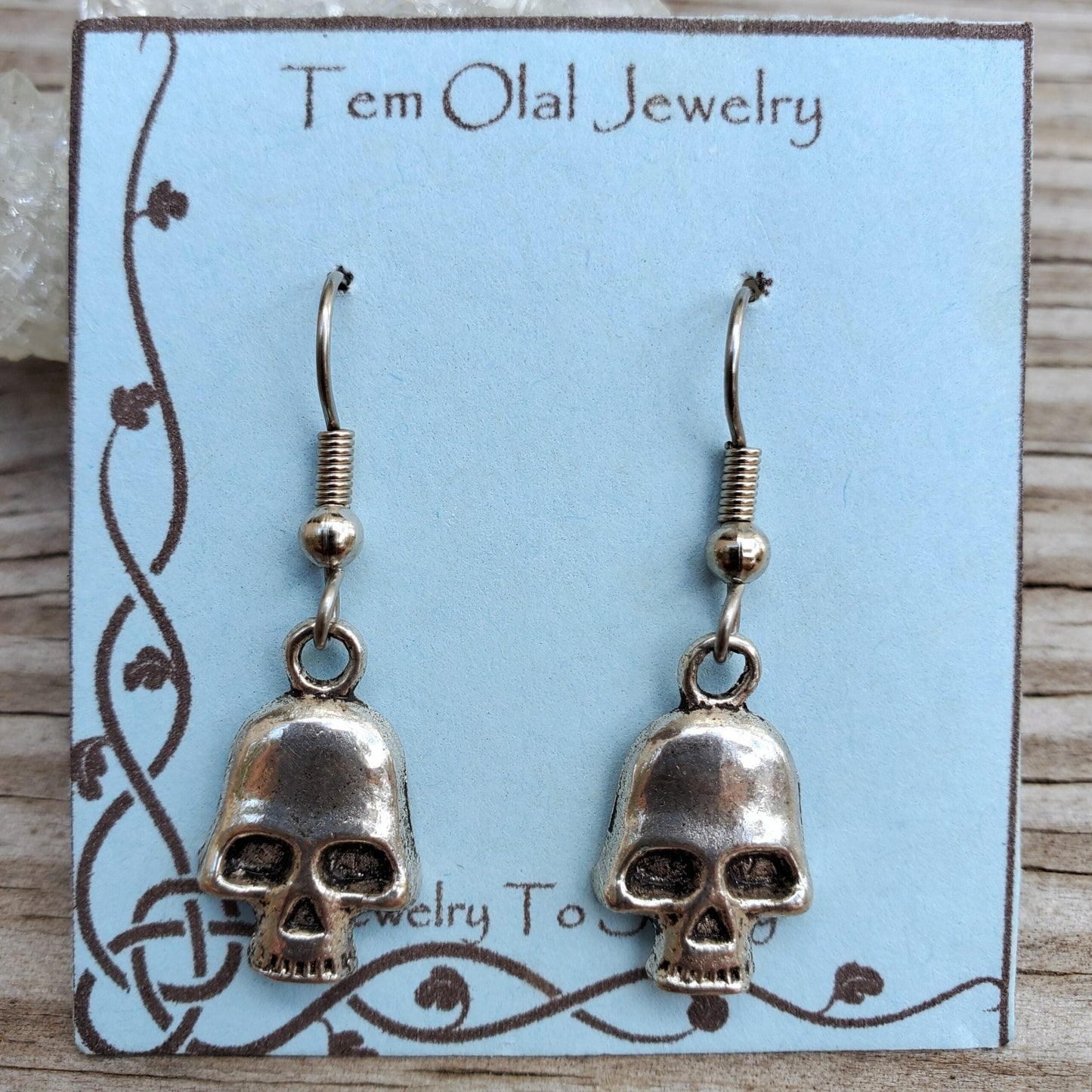 Small Skull Charm Earrings