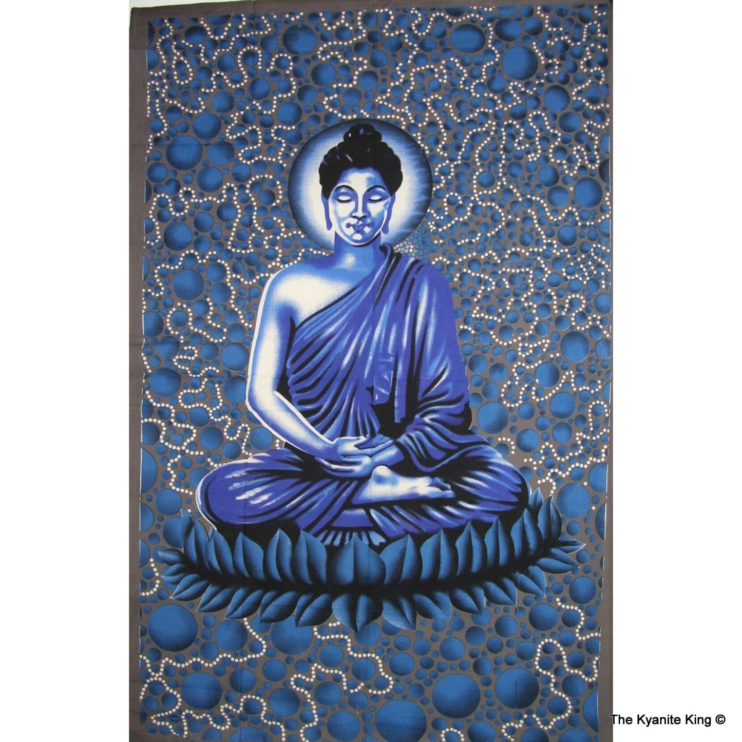 Blue Meditating Buddha Tapestry Medium Size 58x82