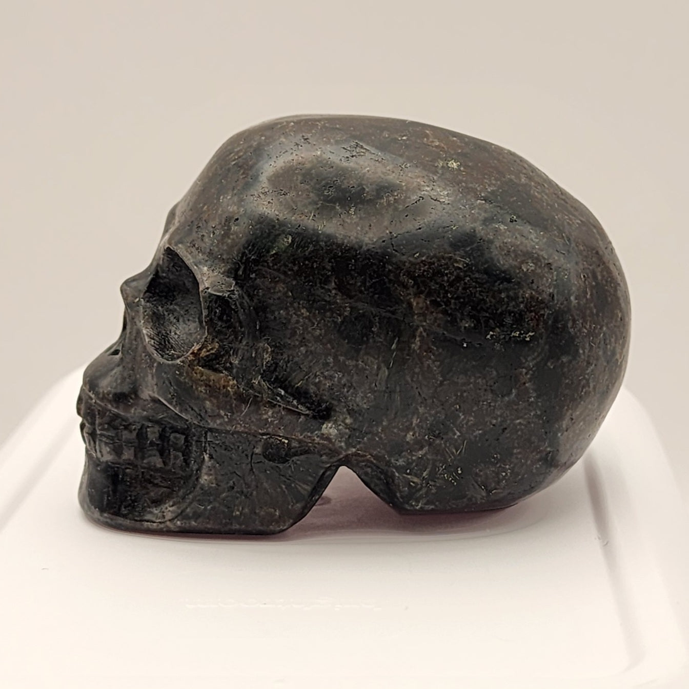 Arfvedsonite Skull - Small 3" - Hand-Carved Crystal Skull #6