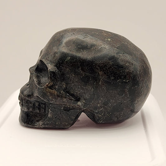 Arfvedsonite Skull - Small 3" - Hand-Carved Crystal Skull #6