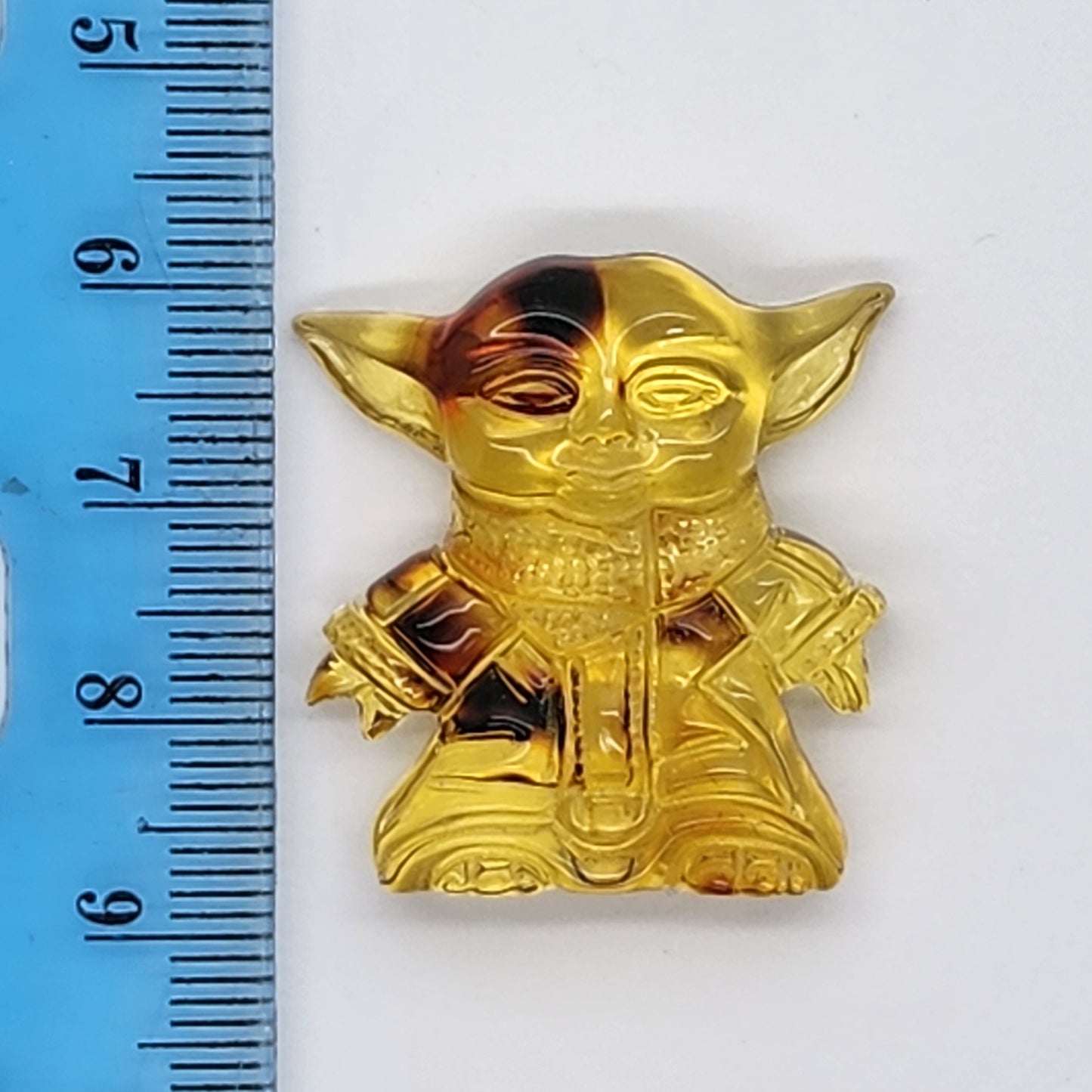 Yoda Star Wars Amber Carving