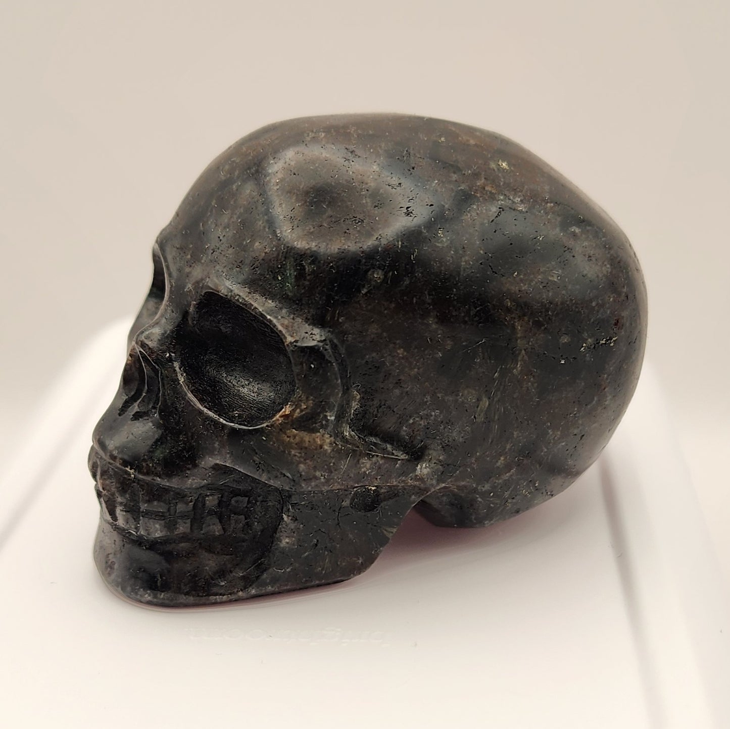 Arfvedsonite Skull - Small 3" - Hand-Carved Crystal Skull #6