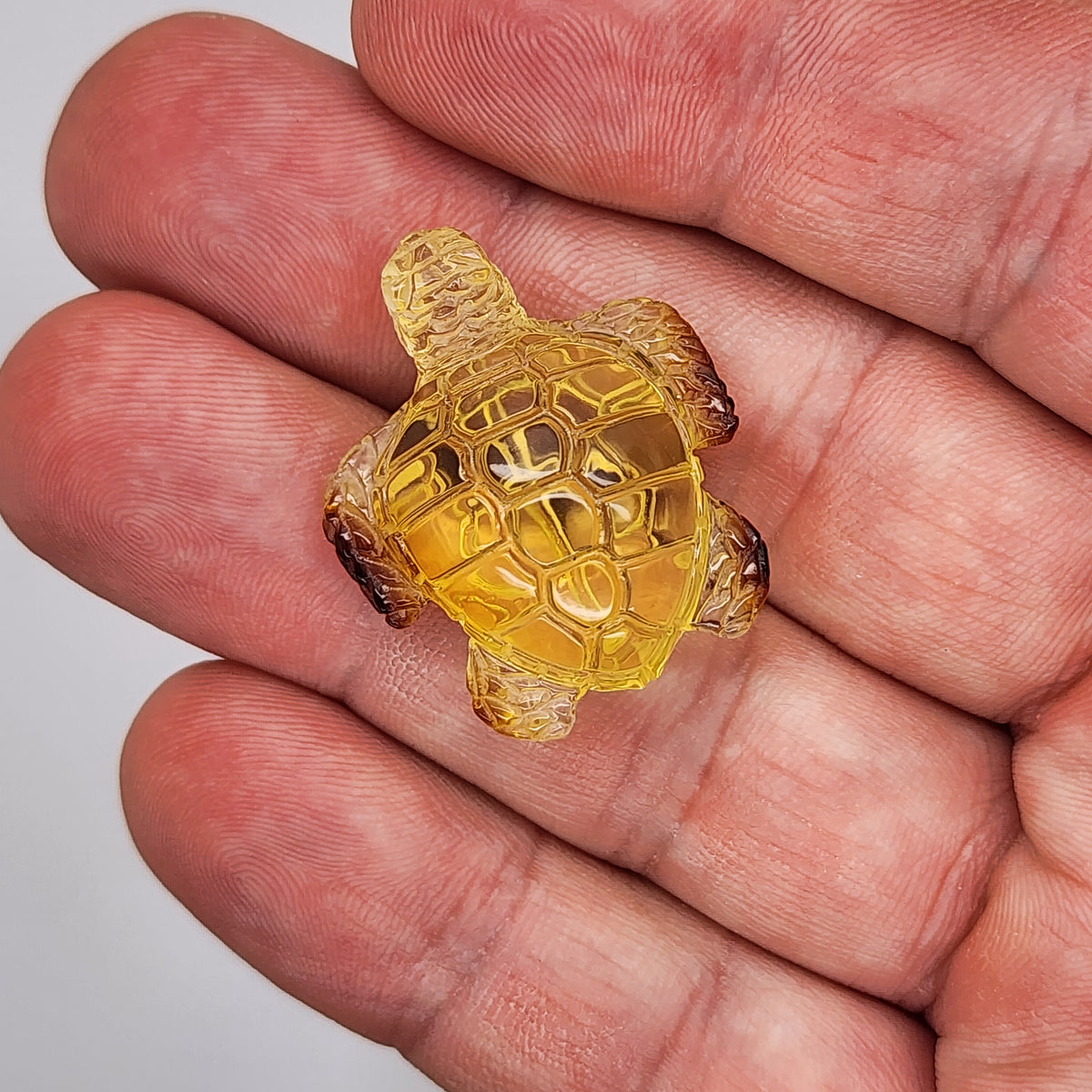 Sea Turtle Amber Carving #2