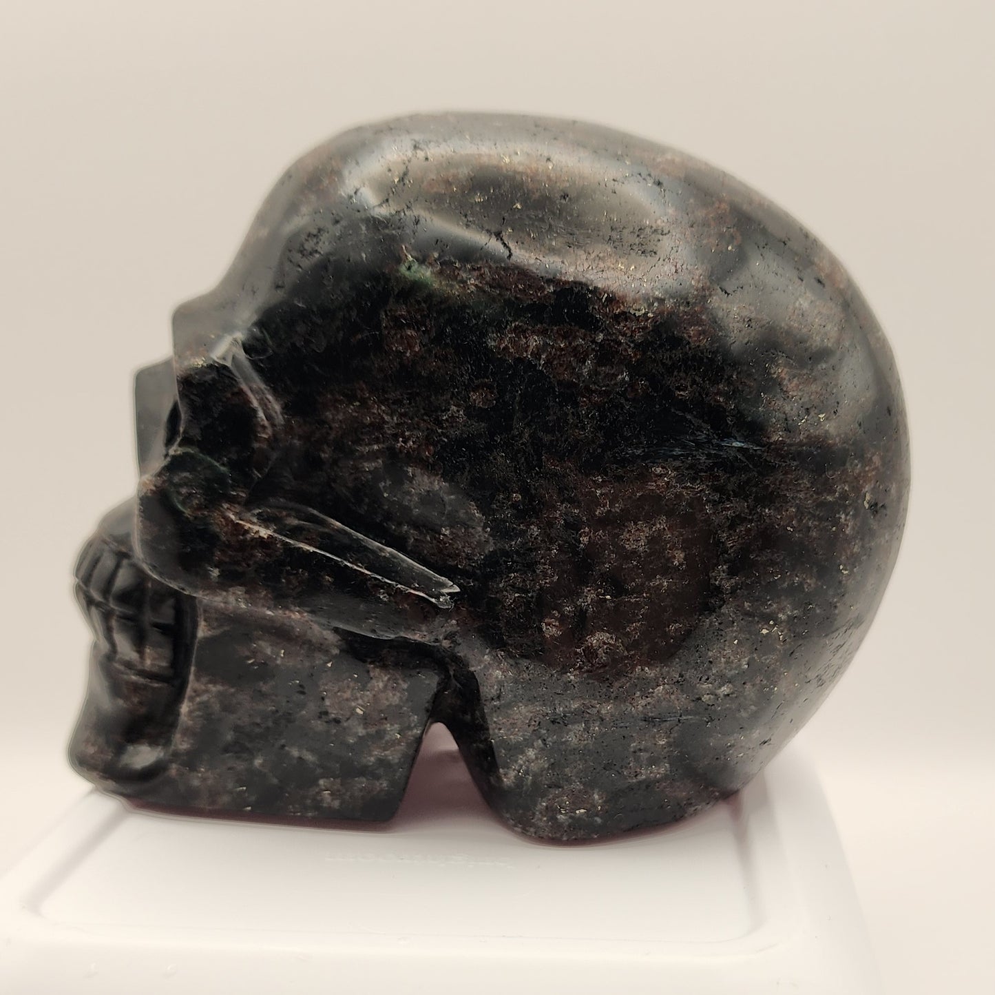 Umberto the Arfvedsonite Skull - Large Hand-Carved Collector Crystal Skull