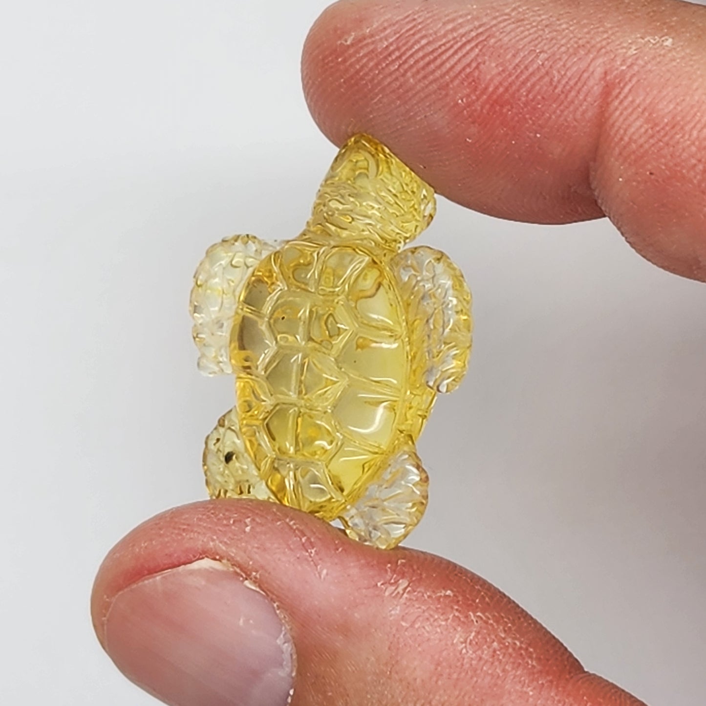 Sea Turtle Amber Carving #3