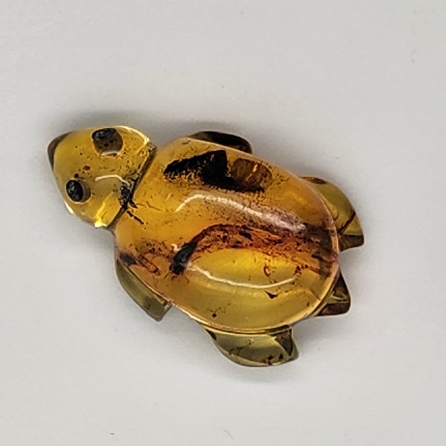 Sea Turtle Amber Carving #7