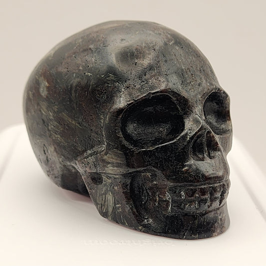 Arfvedsonite Skull - Small 3" - Hand-Carved Crystal Skull #7