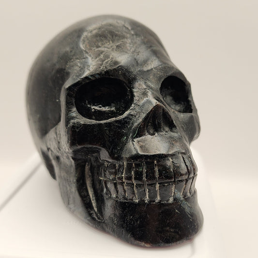 Caroline the Arfvedsonite Skull - Large Hand-Carved Collector Crystal Skull