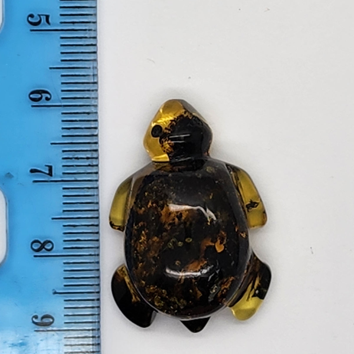 Sea Turtle Amber Carving #6
