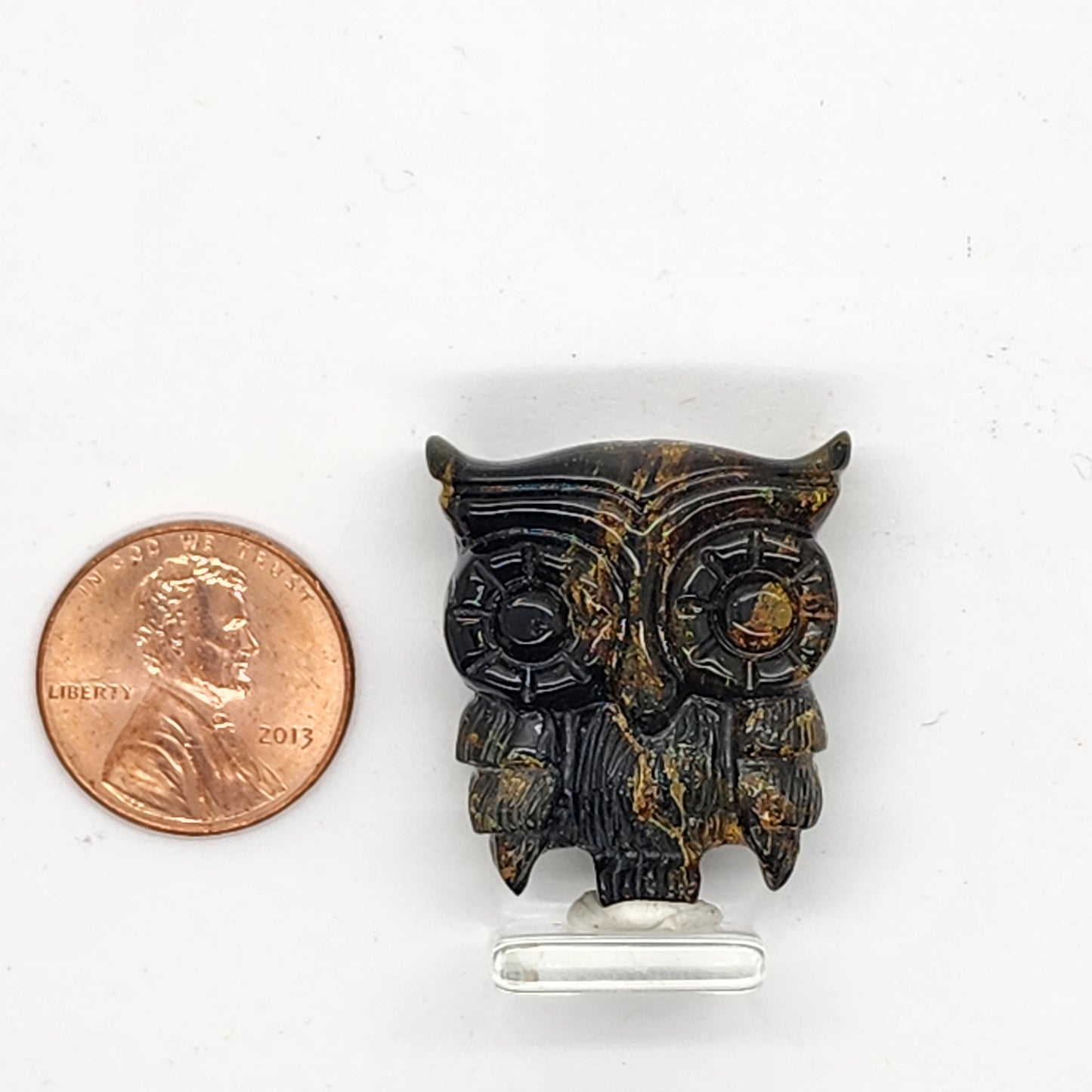 Amber Carved Owl #2