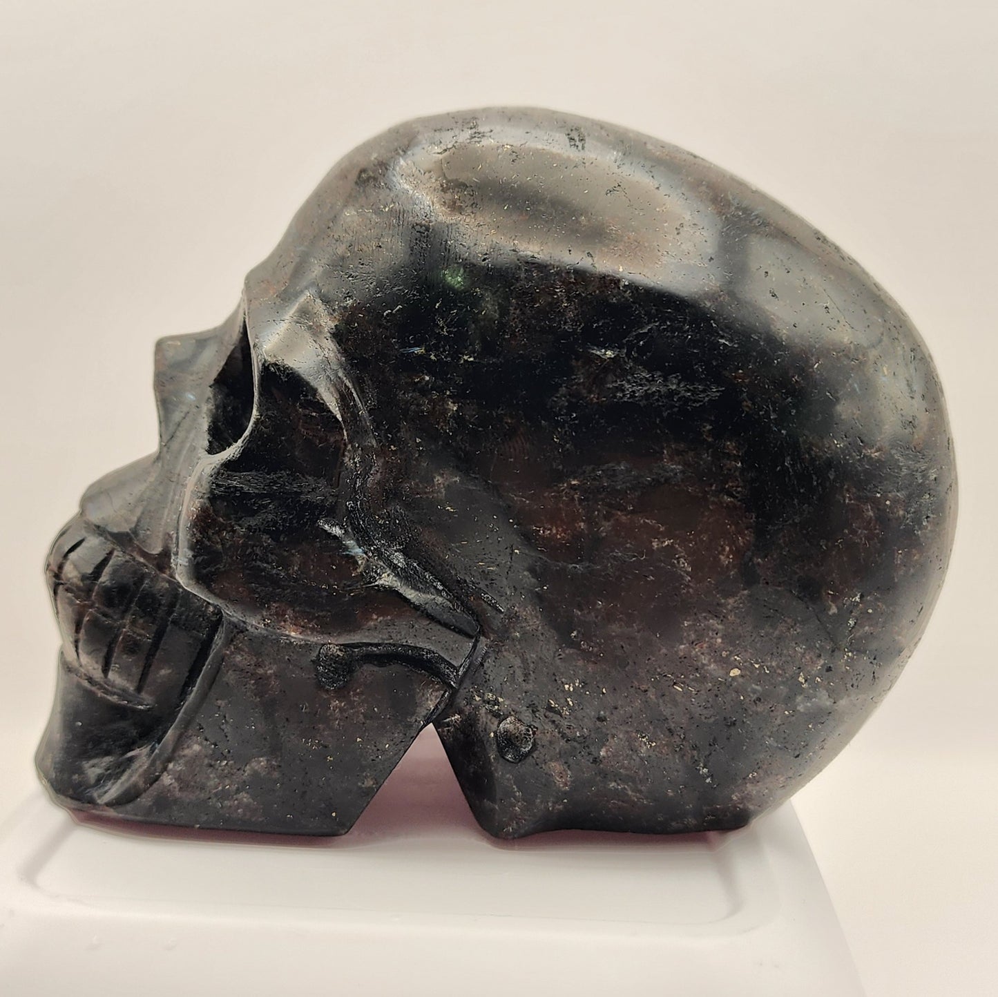 Albert the Arfvedsonite Skull - Large Hand-Carved Collector Crystal Skull
