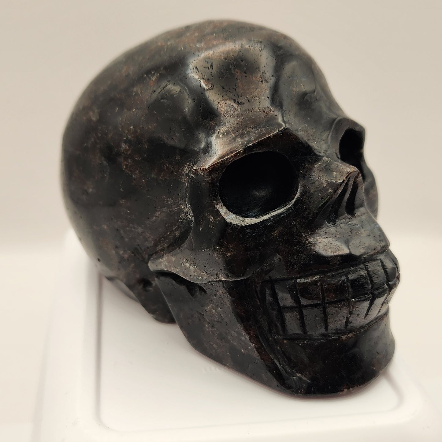 Albert the Arfvedsonite Skull - Large Hand-Carved Collector Crystal Skull