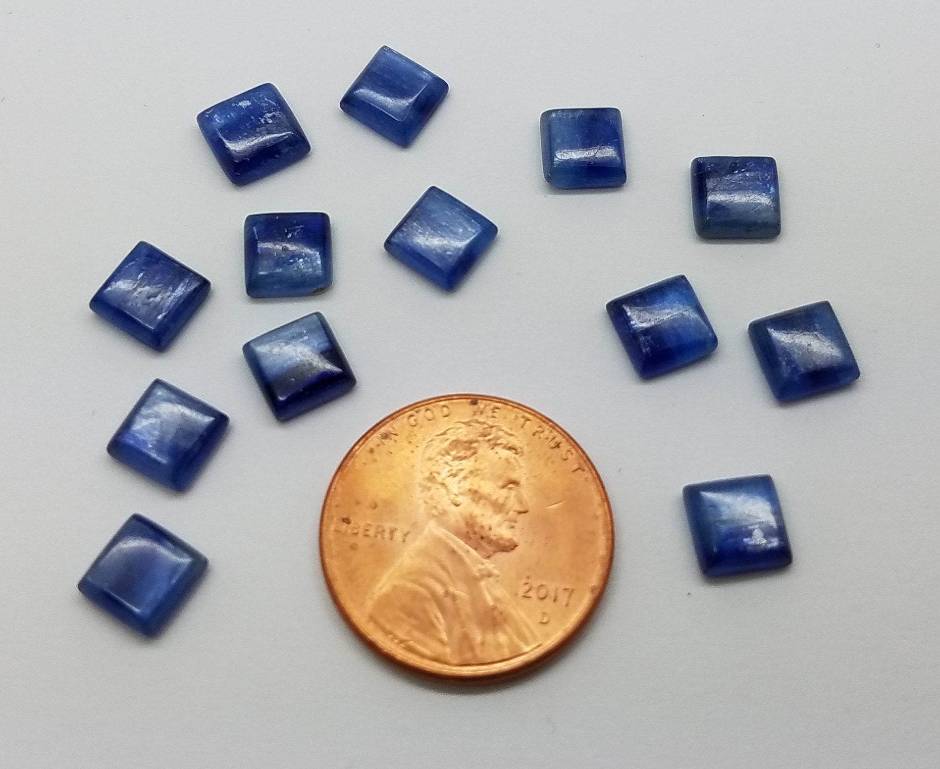 Blue Kyanite 6mm Square Cabochon