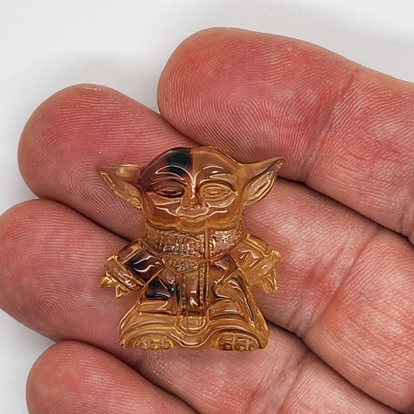 Yoda Star Wars Amber Carving